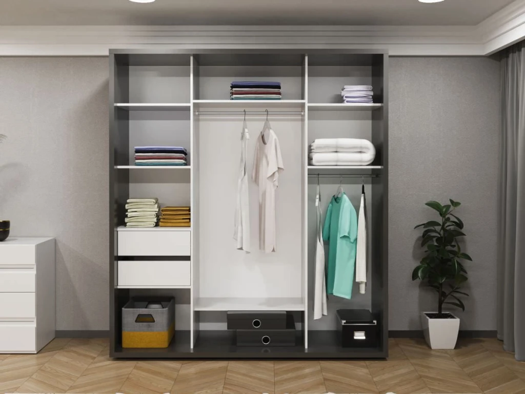 Dulap glisant bayro parma 2000x2250x600 antracit 2