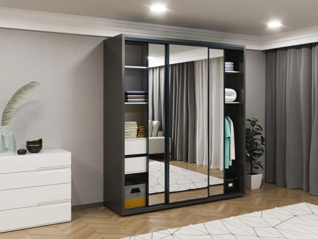 Dulap glisant bayro parma 2000x2250x600 antracit 3