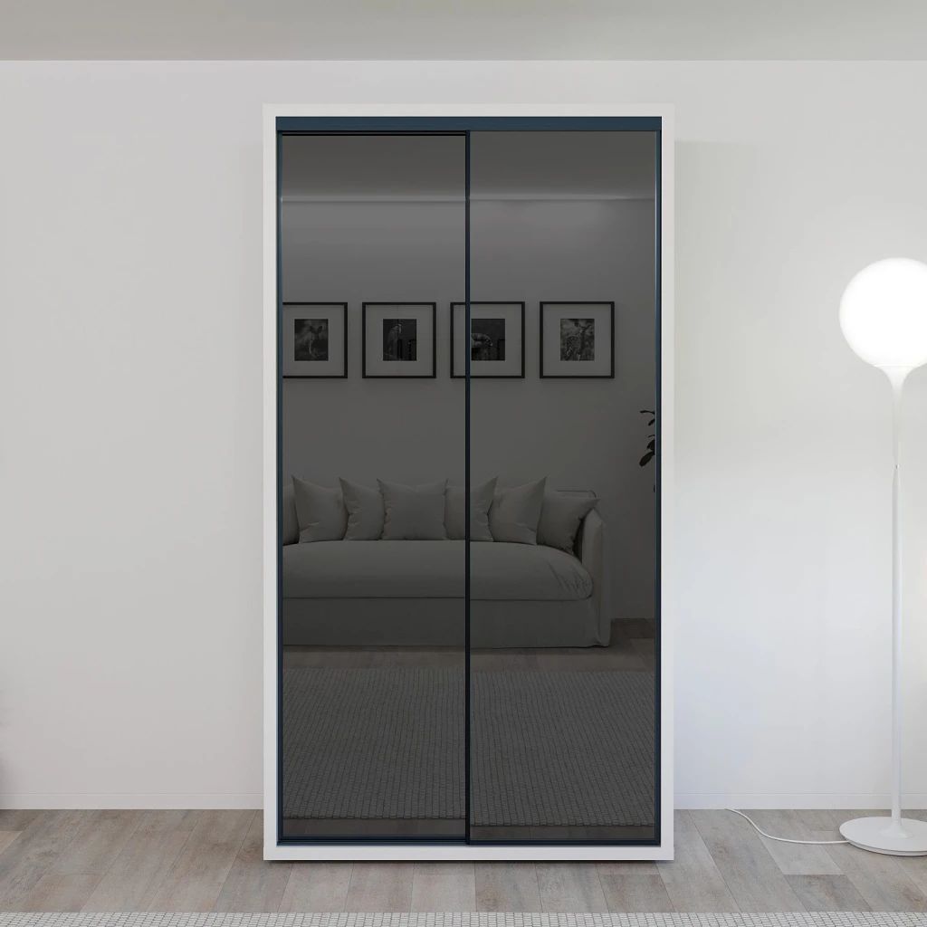 Dulap glisant bayro parma graphite 1200x2250x600 alb 2