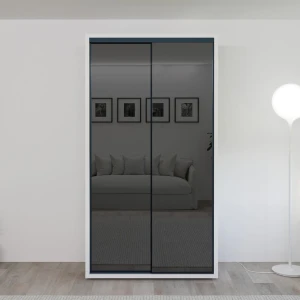 Dulap glisant bayro parma graphite 1200x2250x600 alb