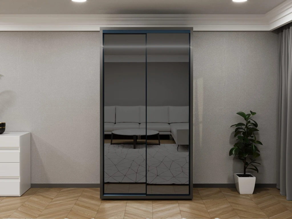 Dulap glisant bayro parma graphite 1200x2250x600 antracit 4