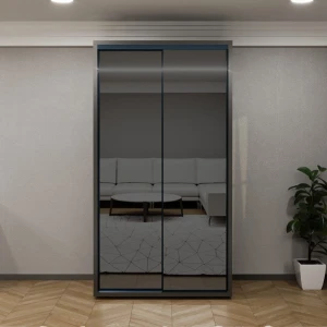 Dulap glisant bayro parma graphite 1200x2250x600 antracit