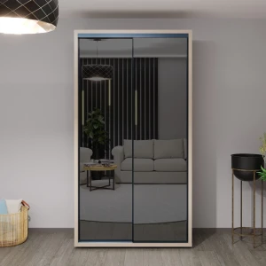 Dulap glisant bayro parma graphite 1200x2250x600 gri piatra