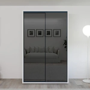 Dulap glisant bayro parma graphite 1400x2250x600 alb