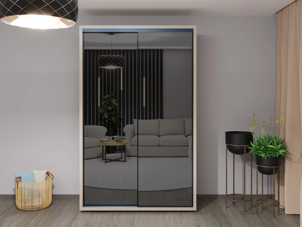 Dulap glisant bayro parma graphite 1400x2250x600 gri piatra 4