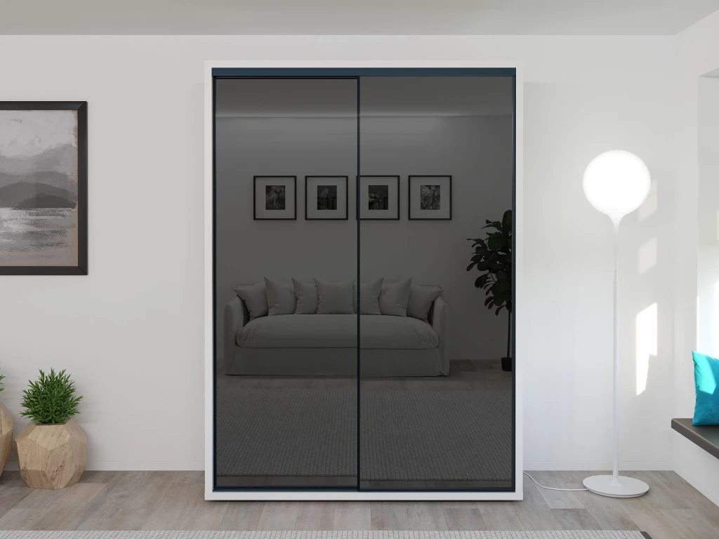Dulap glisant bayro parma graphite 1600x2250x600 alb 4