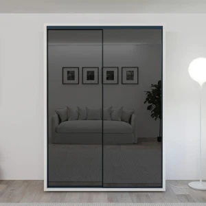 Dulap glisant bayro parma graphite 1600x2250x600 alb