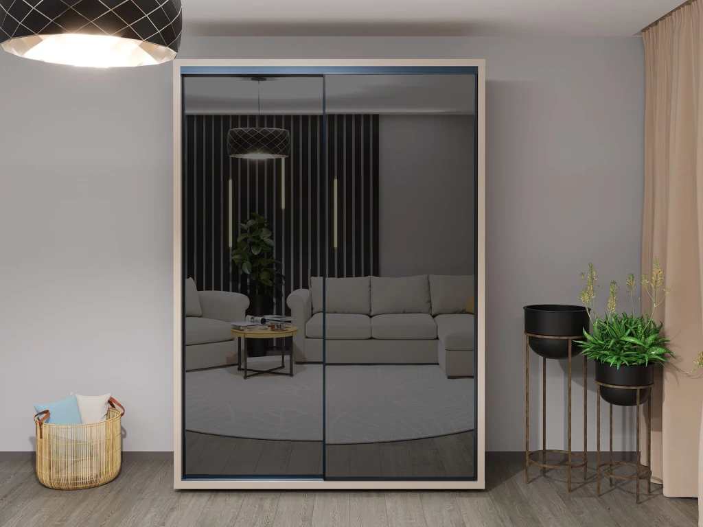 Dulap glisant bayro parma graphite 1600x2250x600 gri piatra 4