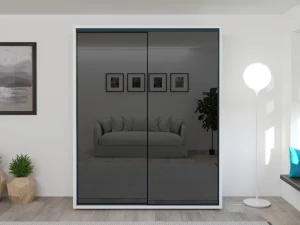 Шкаф купе bayro parma graphite 1800x2250x600 белый Thumbnail 4