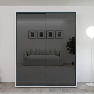 Dulap glisant bayro parma graphite 1800x2250x600 alb