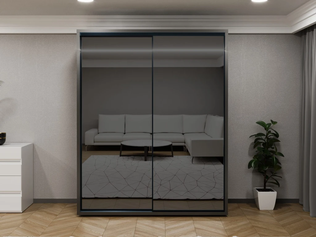 Dulap glisant bayro parma graphite 1800x2250x600 antracit 4