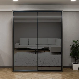 Dulap glisant bayro parma graphite 1800x2250x600 antracit