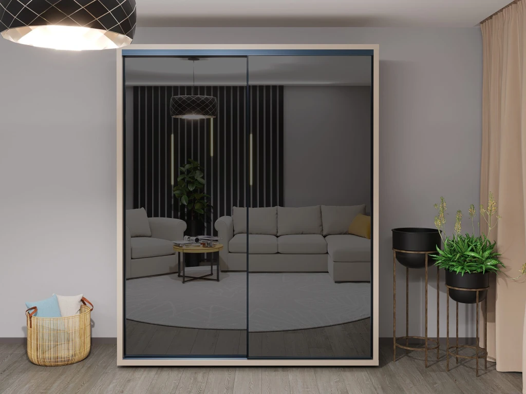 Dulap glisant bayro parma graphite 1800x2250x600 gri piatra 4