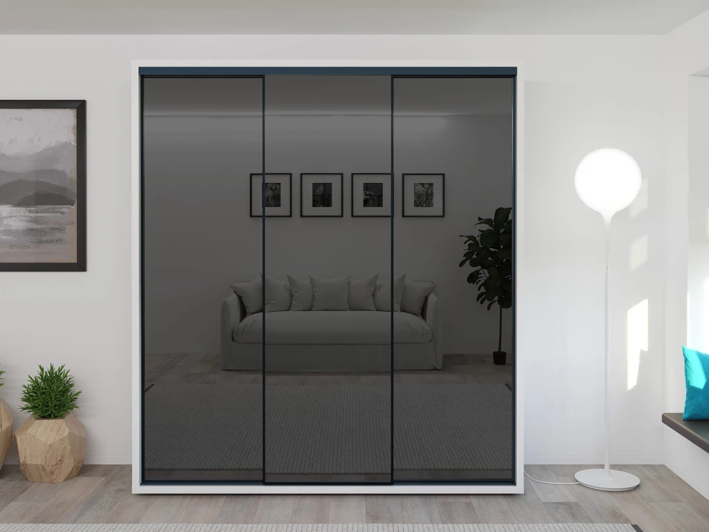 Dulap glisant bayro parma graphite 2000x2250x600 alb 4