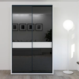 Dulap glisant bayro murano 1400x2300x600 alb