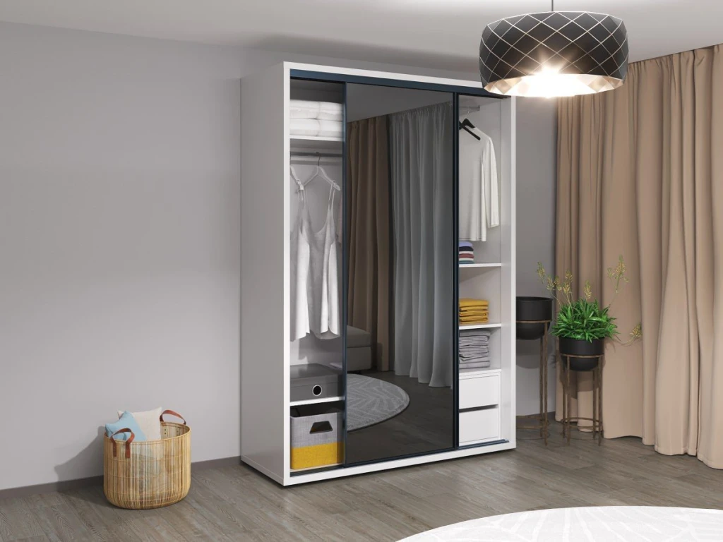 Dulap glisant bayro murano 1600x2300x600 alb 2