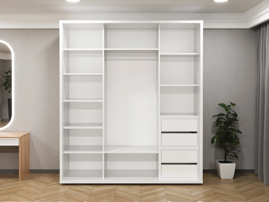 Dulap glisant bayro murano 2000x2300x600 alb 3