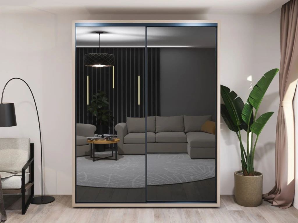 Dulap glisant bayro murano 1800x2300x600 gri piatra 3