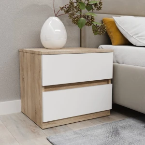 Noptiera bayro harmony 550x500x450 sonoma front alb