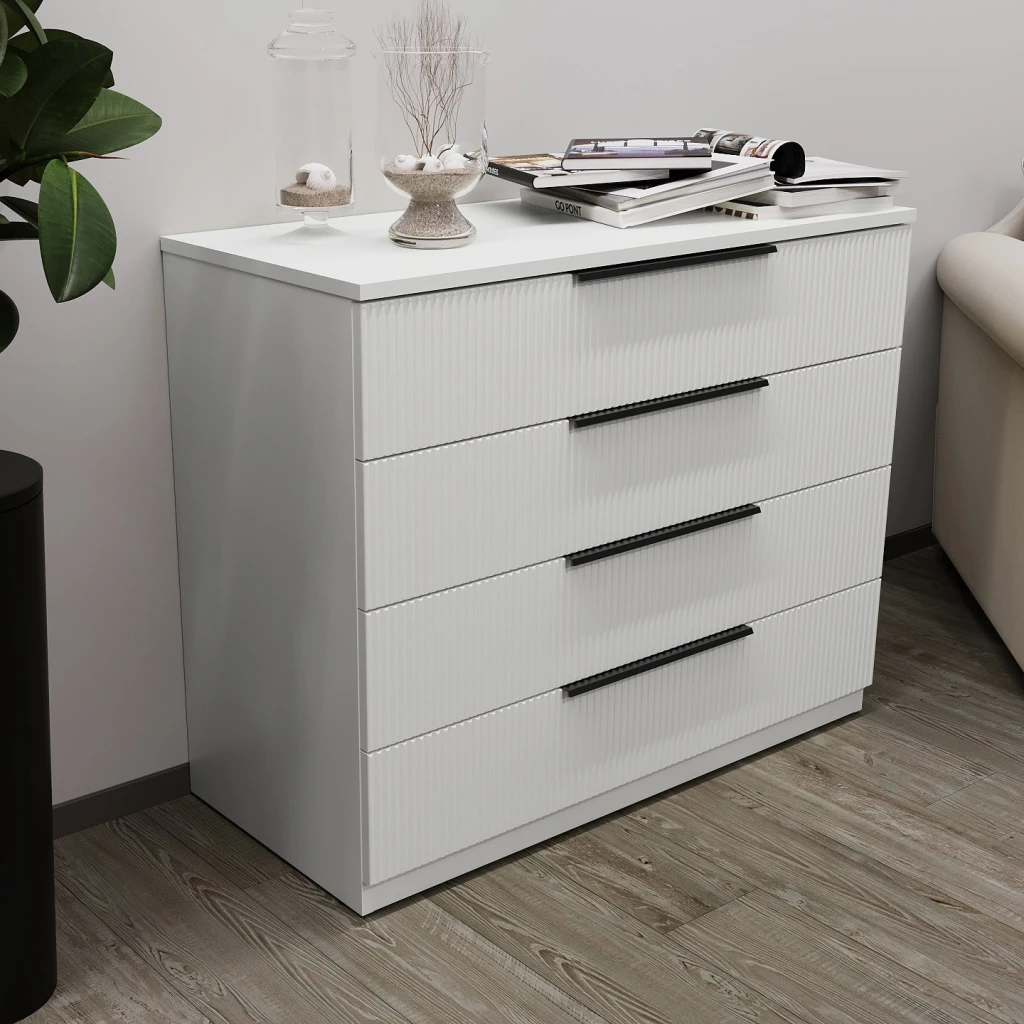 Comodă bayro murano 1000x810x450 mdf 18mm positano alb mat 2