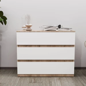 Comodă bayro harmony 1000x810x450 sonoma front alb