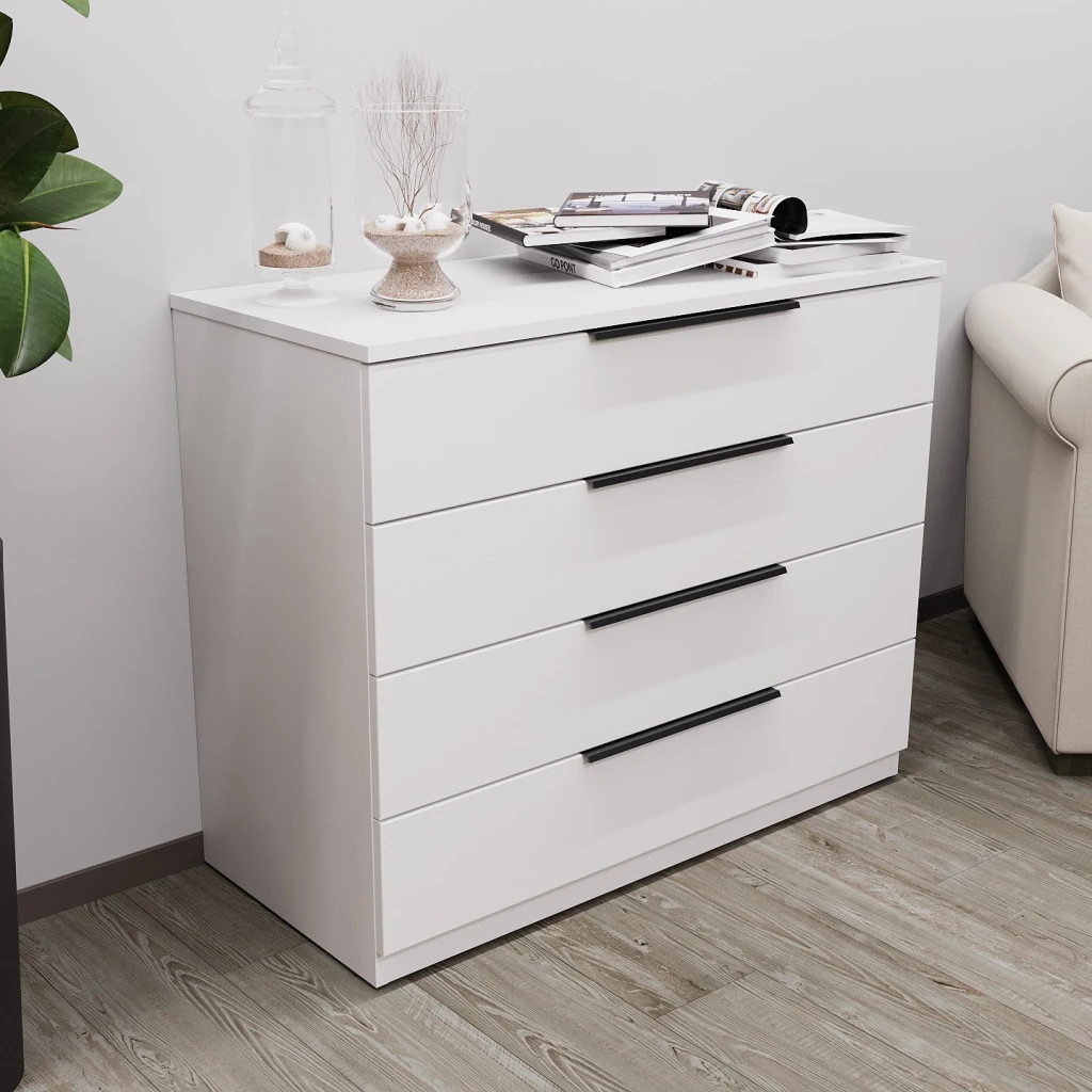 Comodă bayro murano 1000x810x450 alb mat 2