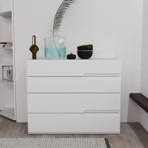 Comodă bayro modena 1000x810x450 mdf 18mm mâner sorrento alb mat