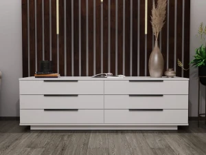 Comodă bayro napoli 1800x560x500 alb mat