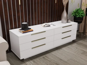Comodă bayro napoli 1800x560x500 positano alb mat