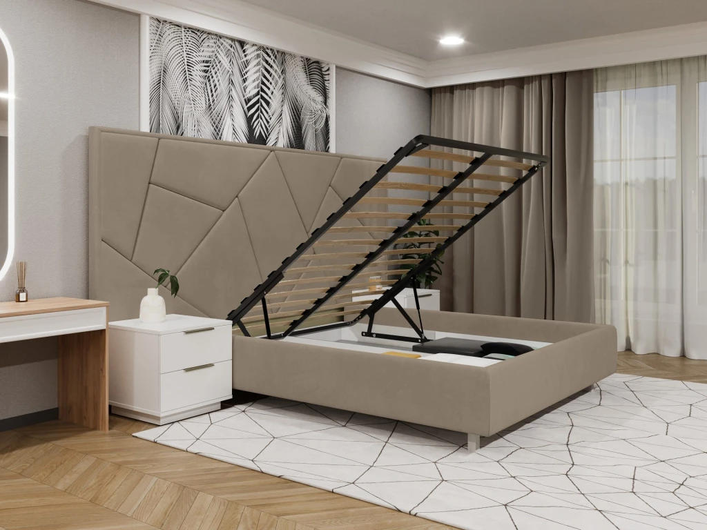 Кровать bayro elegans 1600x2000 c подъёмным механизмом ткань категория ii 4