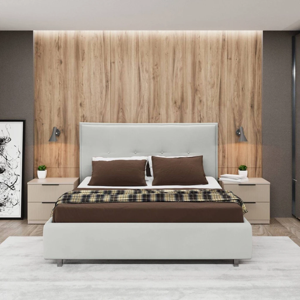 Кровать bayro modernbed 1400x2000 c подъёмным механизмом ткань категория ii 2