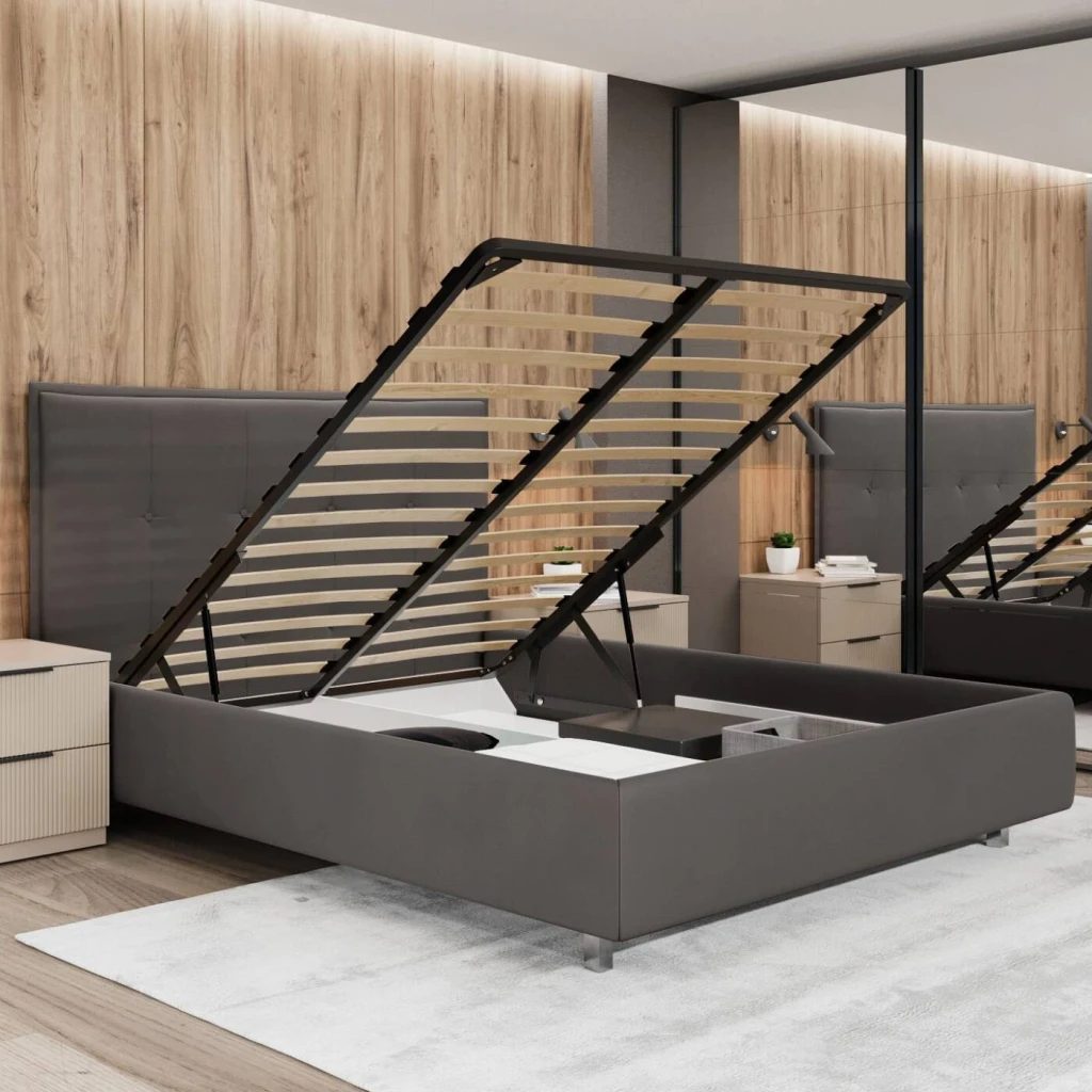 Кровать bayro modernbed 1800x2000 c подъёмным механизмом ткань категория i 3