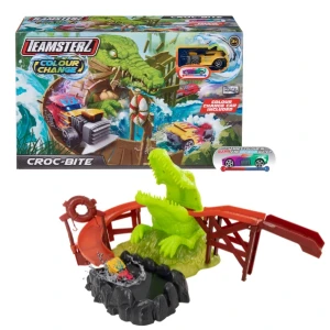 Set de joacă: «pistă cu crocodil și mașinuță schimbătoare de culoare» teamsterz