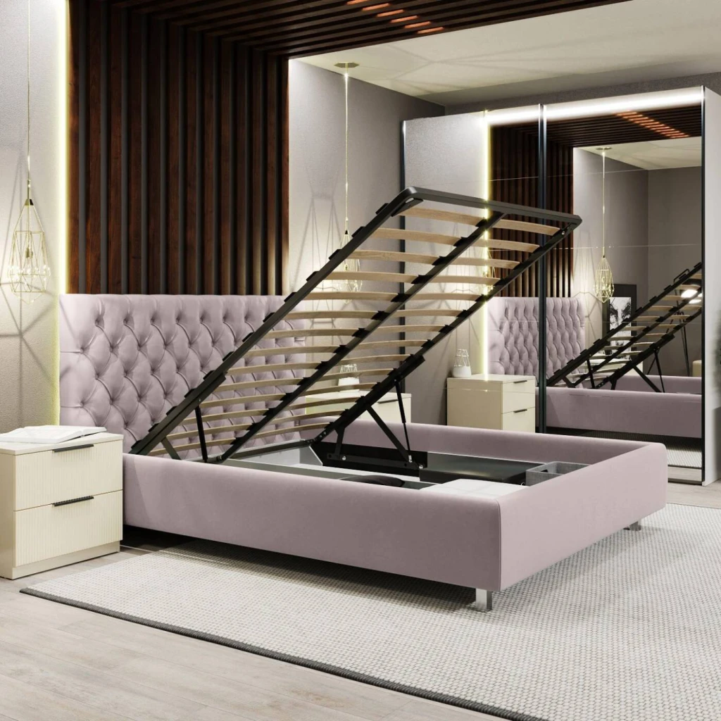 Pat bayro romanrose 1400x2000 cu mecanism de ridicare stofă categoria iii 3
