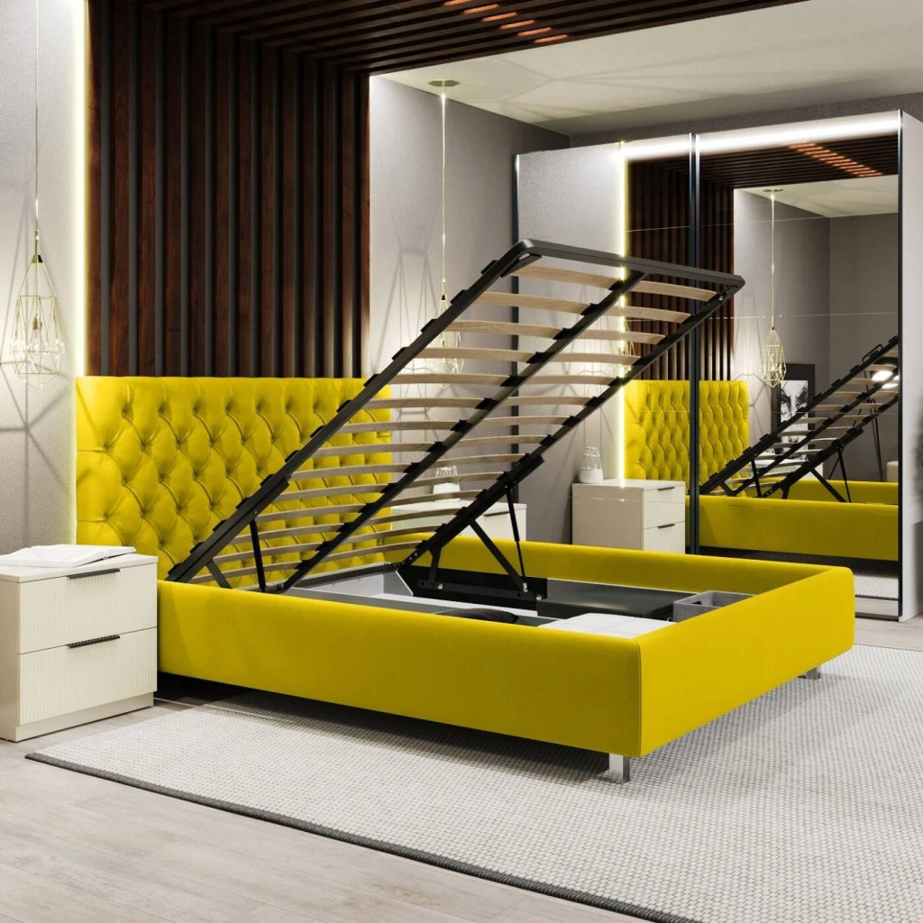 Pat bayro romanrose 1600x2000 cu mecanism de ridicare stofă categoria i 3