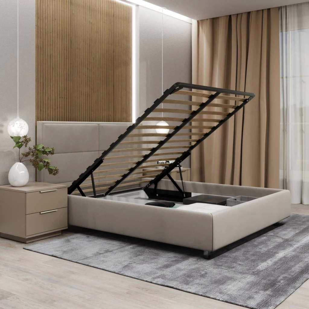 Кровать bayro serenity pro 1600x2000 c подъёмным механизмом ткань категория iii 3