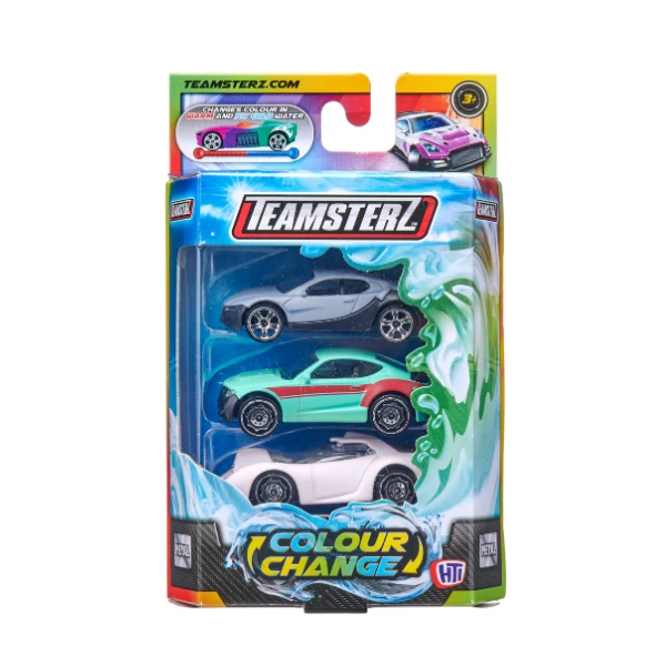Set de 3 mașinuțe cu schimbare de culoare teamsterz s/m 7