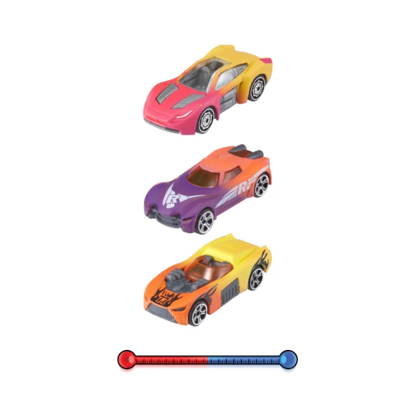 Set de 3 mașinuțe cu schimbare de culoare teamsterz s/m 11