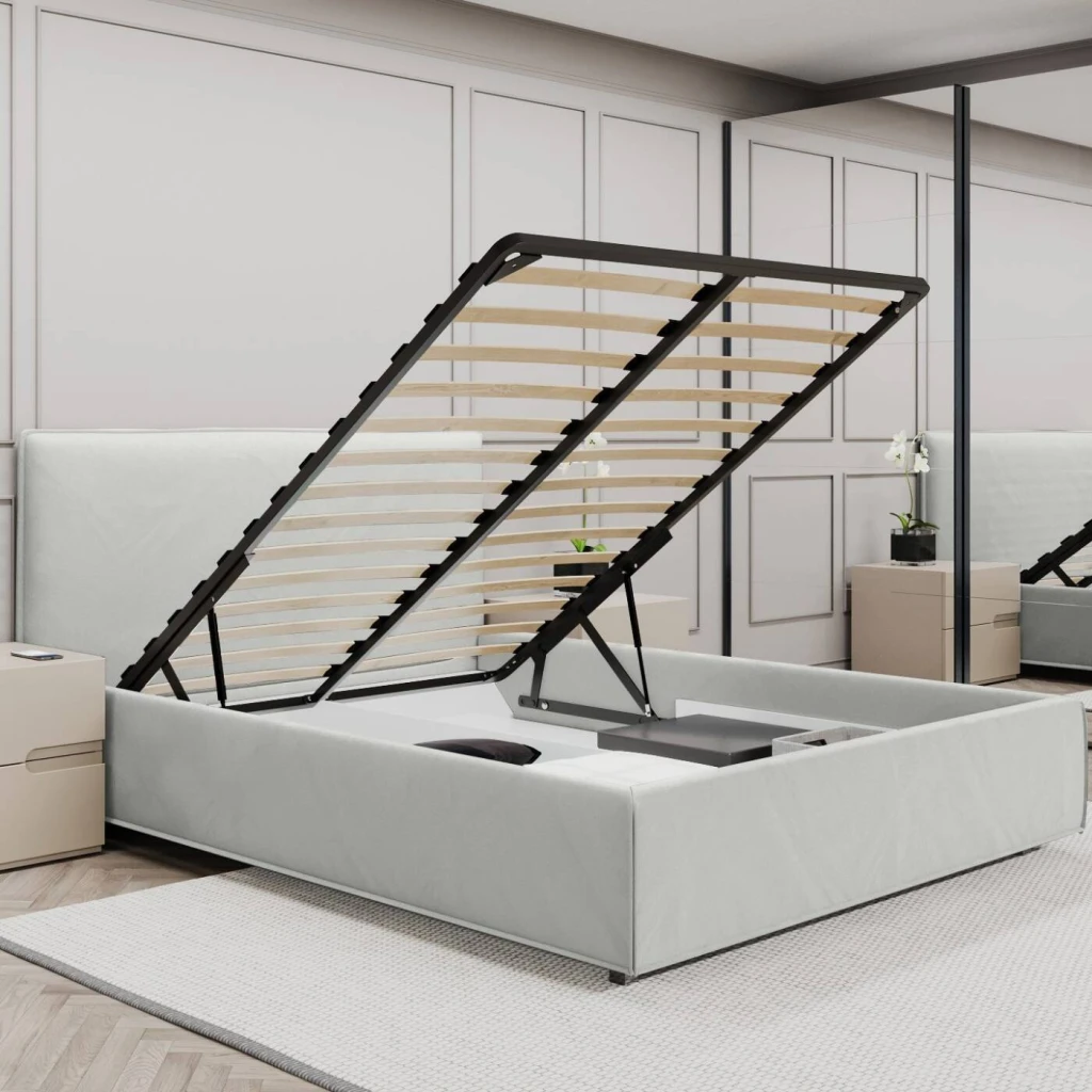 Кровать bayro zendesign 1400x2000 c подъёмным механизмом ткань категория i 3