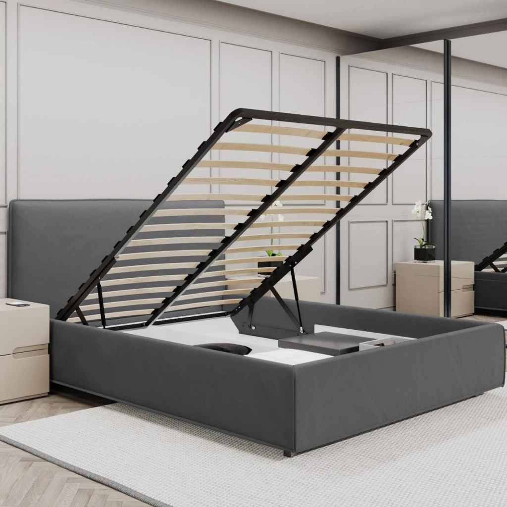 Кровать bayro zendesign 1800x2000 c подъёмным механизмом ткань категория iii 3