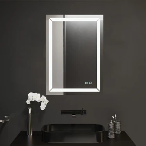 Oglindă pentru baie bayro corsa ortogonală 500x800 led touch cu dezaburire