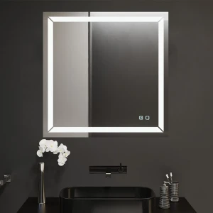 Oglindă pentru baie bayro corsa ortogonală 800x800 led touch cu dezaburire