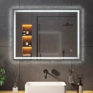 Oglindă pentru baie bayro delta pro ortogonală 800x600 led touch