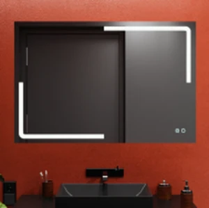 Oglindă pentru baie bayro edge 1200x800 led touch cu încălzire, ceasuri și termometru