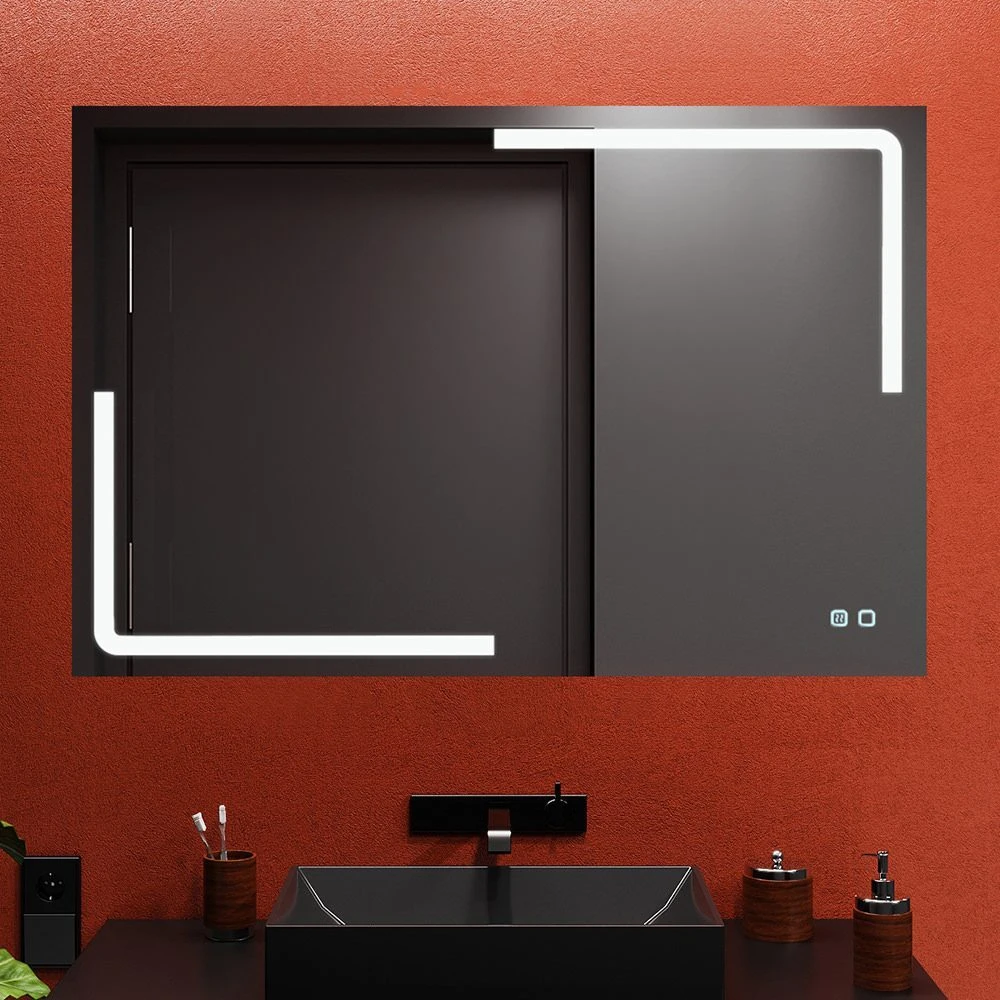 Зеркало для ванной bayro edge 1200x800 led touch c подогревом 2
