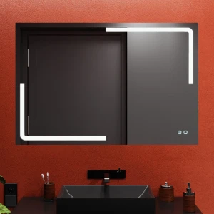 Oglindă pentru baie bayro edge ortogonală 1200x800 led touch cu dezaburire