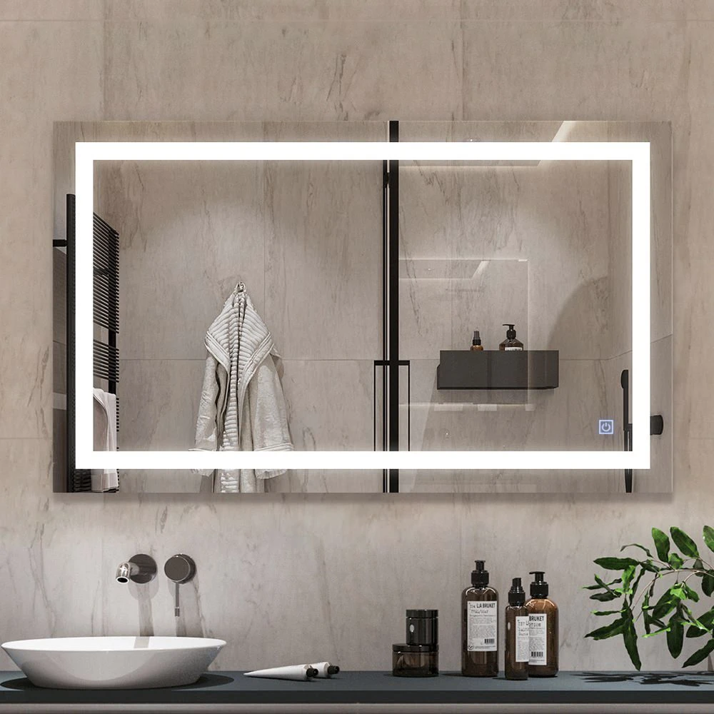 Oglindă pentru baie bayro elipso ortogonală 1000x600 led touch 3