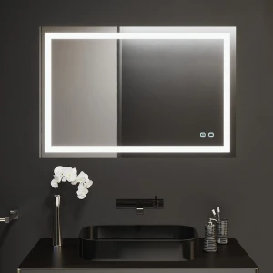 Oglindă pentru baie bayro elipso ortogonală 1000x800 led touch cu dezaburire