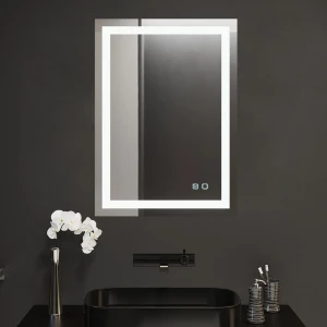 Oglindă pentru baie bayro elipso ortogonală 500x800 led touch cu dezaburire