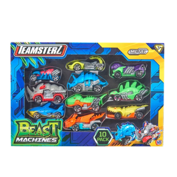 Set de 10 mașini teamsterz beast machines die-cast, în as. 3